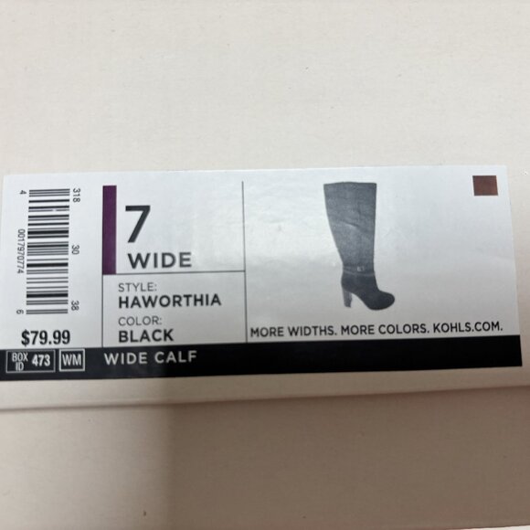 Women's Beautiful Lauran Conrad Black Knee High Boots.  Size 7 Wide - Picture 10 of 10